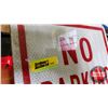 Image 2 : Single Sided Metal Reflective Street Sign "No Parking Taxi Zone" (36"H x 9"W)