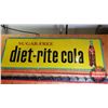 Image 1 : Single Sided Tin Sign : Vintage "Diet-Rite Cola" (18" x 54")