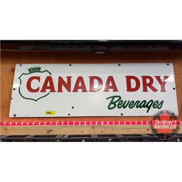 Single Sided Enamel Sign : Vintage "Canada Dry" (10" x 30")