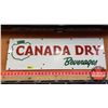 Image 1 : Single Sided Enamel Sign : Vintage "Canada Dry" (10" x 30")