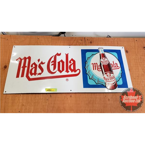 Single Sided Tin Sign : Vintage "Ma's Cola" (12" x 28")