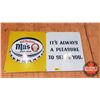 Image 1 : Single Sided Tin Sign : Vintage "Old Fashioned Ma's Root Beer It's Always a Pleasure to Serve You" (