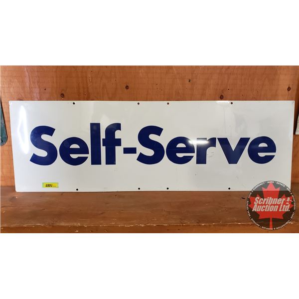 Single Sided Tin "Self Serve Sign" (11-3/4" x 35-3/4")