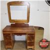 Image 1 : Waterfall Front Vanity (Mirror is Cracked):  62"H x 39"W x 16"D Comes With Extra Mirror (36"H x 28"W