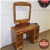 Image 2 : Waterfall Front Vanity (Mirror is Cracked):  62"H x 39"W x 16"D Comes With Extra Mirror (36"H x 28"W