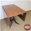 Image 1 : Duncan Phyfe Style Drop-leaf Pedestal Table: 31"H x 36"W x 23"D (leaf down) 54"D (leaf up)