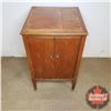 Image 1 : Wood Record/Music Cabinet:  31"H x 19"W x 21"D