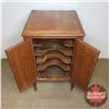 Image 2 : Wood Record/Music Cabinet:  31"H x 19"W x 21"D