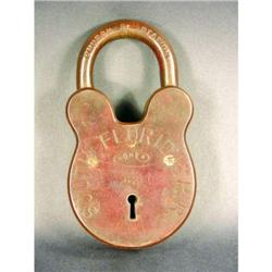 Very large South Florida Railroad Padlock