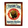 Buffalo Club Rye Whiskey Tin Sign