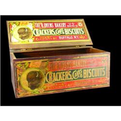 Buffalo Bakery Crackers Wood Box