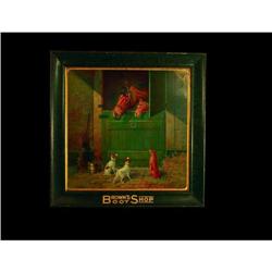 Browns Boot Shop Self Framed Tin Sign