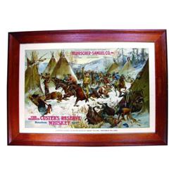 Custers Reserve Whiskey Paper Sign