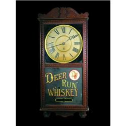Deer Run Whiskey Advertising Clock