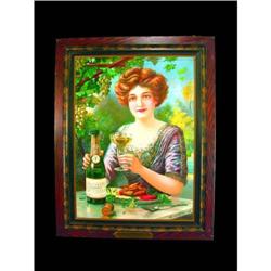 Cooks Champagne Self Framed Tin Sign