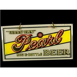 Texas Own Pearl Beer Glass Sign