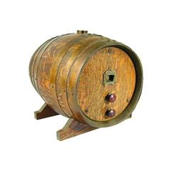 Radio shape of a Wood Whiskey Barrel