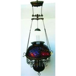 Parlor Lamp Ruby Red Hobnail Shade