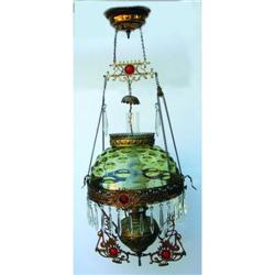 Hanging Parlor Lamp with Jewels