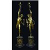 Pair of Bronze Statues Medical motif