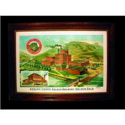 Adolph Coors Golden Brewery Paper Sign