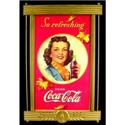 1941 Coca Cola Betty Cardboard Sign