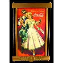 1949 Coca Cola Cardboard Sign