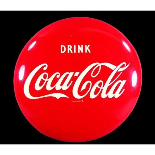 Coca Cola Logo Button Tin Sign