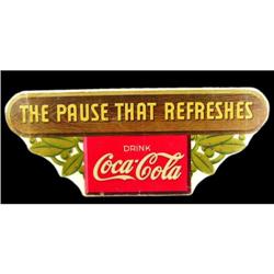 1937 Coca Cola Die Cut Cardboard Sign