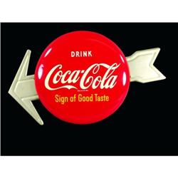 Coca Cola Arrow Button Sign
