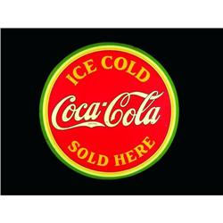 1933 Coca Cola Embossed Tin Sign