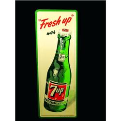 Seven Up, 7up, Heavily Embossed Tin Sign
