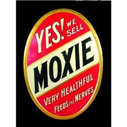 Moxie Self Framed Tin Sign.