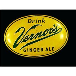 Vernors Convex Tin Sign