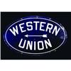 Image 1 : Western Union Porcelain Oval Sign