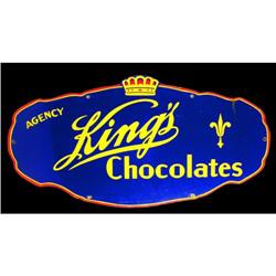 Kings Chocolates Porcelain Sign
