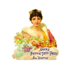 Adams Pepsin Tutti-Frutti Die Cut Sign