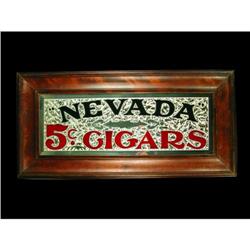 Nevada Cigars Reverse Glass Sign
