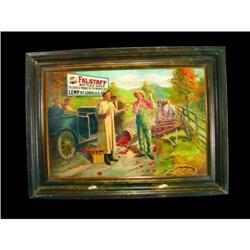 Falstaff Beer Self Framed Tin Sign