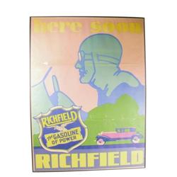 Rare Richfield Gasoline Paper Poster