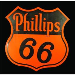 Phillips 66 Die Cut Porcelain Sign