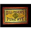Image 1 : Dillingers Pure Rye Reverse Glass Sign