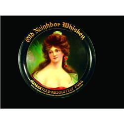 Old Neighbor Whiskey Tin Serving Tray