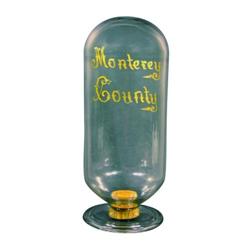 Monterey County Wheel Cut Glass Jar