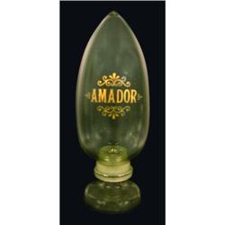 Extremely Rare Amador Etched Glass Jar