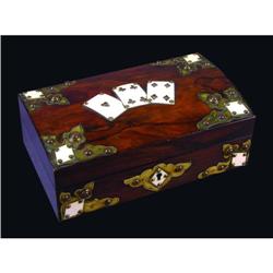 Gamblers Box Wood, Ivory and Brass