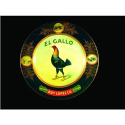 1904 El Gallo Cigars Tin Vienna Art Plate