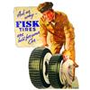 Image 1 : Fisk Tires Die Cut Cardboard Sign