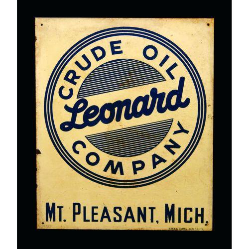Leonard Crude Oil Tin Sign