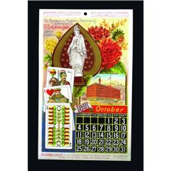 1891 US Playing Cards Calendar Page